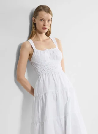 Vestido midi de popelín Martine