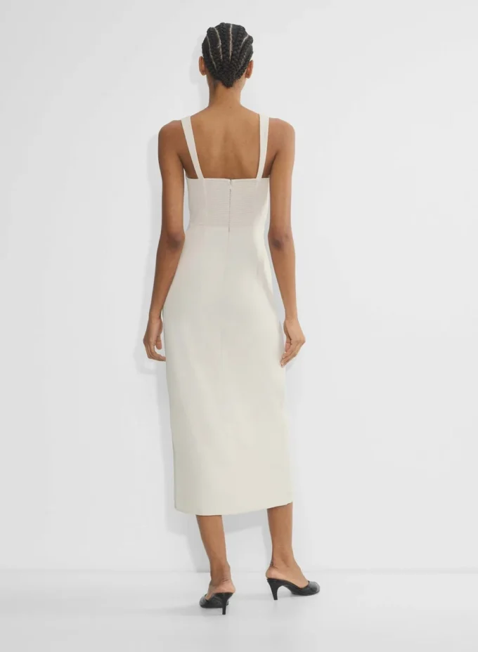 Vestido midi de satén con abertura de los años 90 Vestido midi de satén con abertura de los años 90