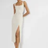 Vestido midi de satén con abertura de los años 90 Vestido midi de satén con abertura de los años 90