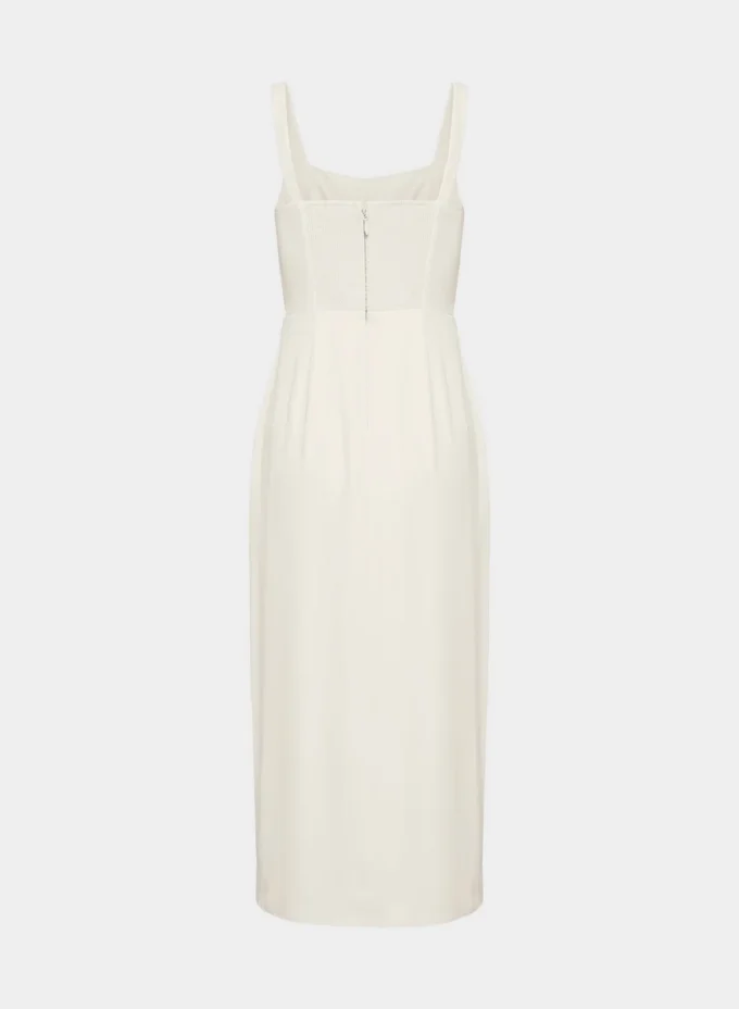 Vestido midi de satén con abertura de los años 90 Vestido midi de satén con abertura de los años 90