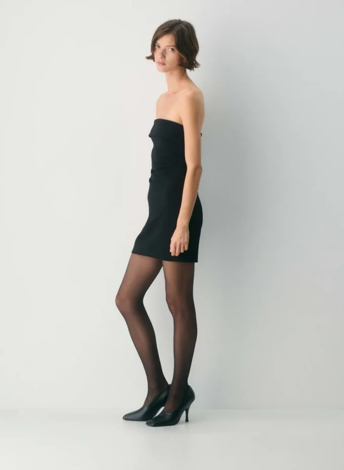 Vestido mini llamativo FigureKnit™ Vestido mini llamativo FigureKnit™