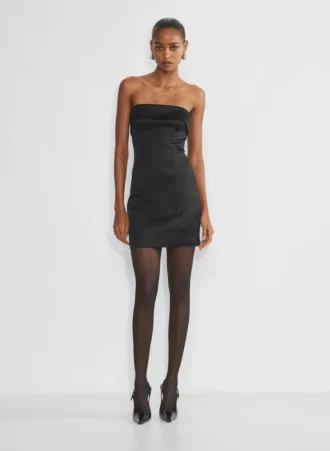 Vestido tubo de satén brillante Vestido tubo de satén brillante