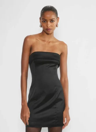 Vestido tubo de satén brillante Vestido tubo de satén brillante