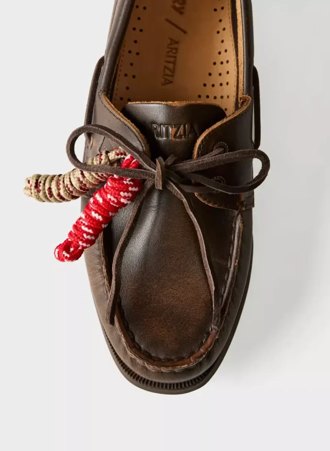 Zapatos náuticos Sperry x Aritzia AO – Cuero liso